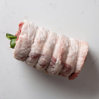 Wild Garlic stuffed saddle of Lamb